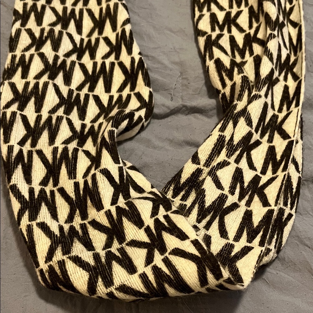 Michael Kors Monogram Brown and Cream infinity Scarf